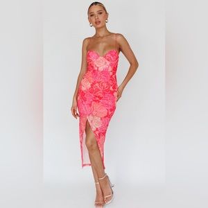 Saints & Secrets pink floral dress